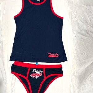 dELiA*s Racey Navy and Red Tank Top with Matching Briefs